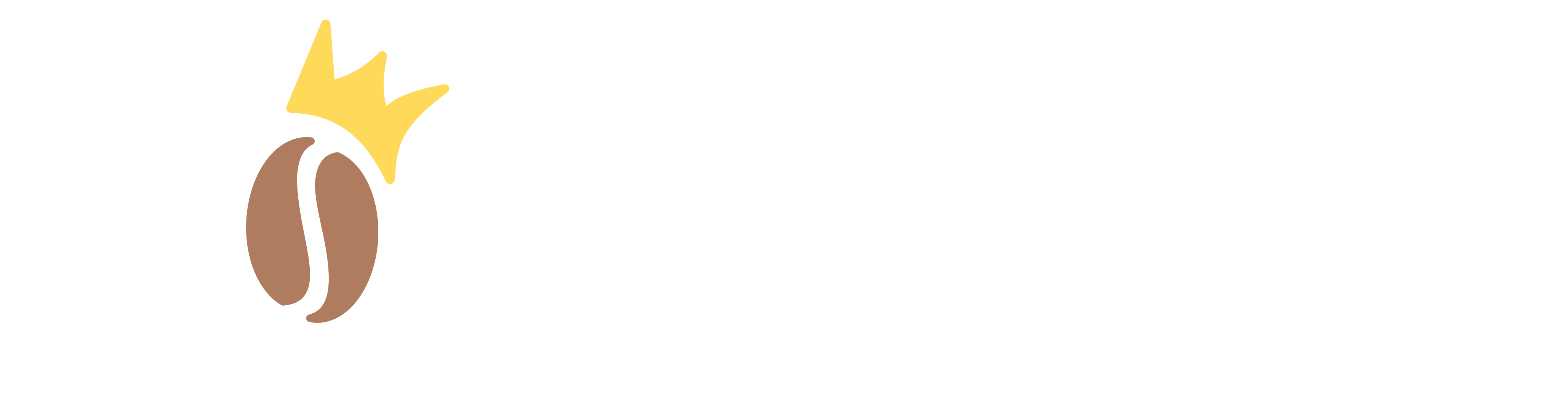 Logo for coffee kingz: a regal blend of typography and imagery, with a stylized coffee bean wearing a crown, signifying the brand's dominance in the coffee realm.